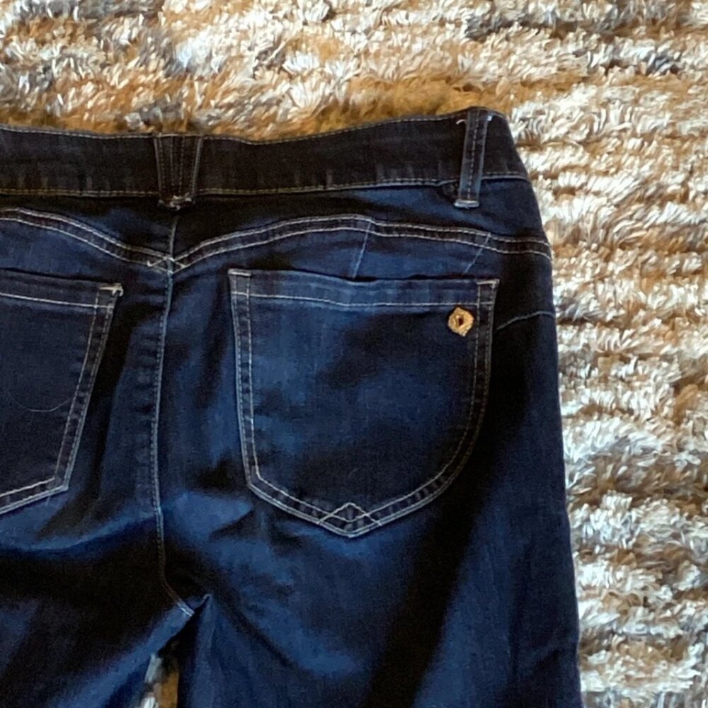 DEMOCRACY Jeans Ab Solution Dark Wash Blue Stretch Skinny Ankle Women's 6 - Picture 6 of 7
